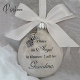 Christmas Ornament Feather Ball Angel In Heaven Decor Memorial Durable Father /Mom/Sister/Brother