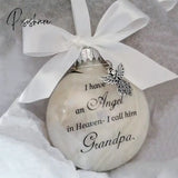 Christmas Ornament Feather Ball Angel In Heaven Decor Memorial Durable Father /Mom/Sister/Brother