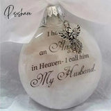 Christmas Ornament Feather Ball Angel In Heaven Decor Memorial Durable Father /Mom/Sister/Brother