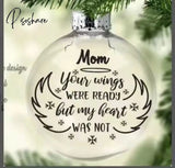 Christmas Ornament Feather Ball Angel In Heaven Decor Memorial Durable Father /Mom/Sister/Brother