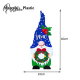 Christmas Outdoor Yard Sign Xmas Gnome Shape Garden Decorations With Stakes Home New Year Navidad