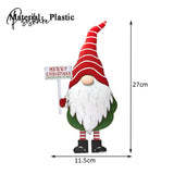 Christmas Outdoor Yard Sign Xmas Gnome Shape Garden Decorations With Stakes Home New Year Navidad