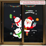 Christmas Window Sticker Merry Decorations For Home Cristmas Ornament Xmas Navidad Natal Gifts New