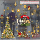 Christmas Window Sticker Merry Decorations For Home Cristmas Ornament Xmas Navidad Natal Gifts New