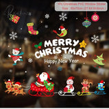 Christmas Window Sticker Merry Decorations For Home Cristmas Ornament Xmas Navidad Natal Gifts New