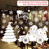 Christmas Window Sticker Merry Decorations For Home Cristmas Ornament Xmas Navidad Natal Gifts New