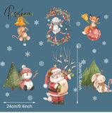 Christmas Window Sticker Merry Decorations For Home Cristmas Ornament Xmas Navidad Natal Gifts New