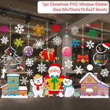 Christmas Window Sticker Merry Decorations For Home Cristmas Ornament Xmas Navidad Natal Gifts New