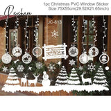 Christmas Window Sticker Merry Decorations For Home Cristmas Ornament Xmas Navidad Natal Gifts New