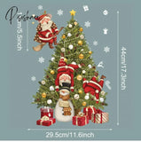 Christmas Window Sticker Merry Decorations For Home Cristmas Ornament Xmas Navidad Natal Gifts New