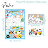 Christmas Window Sticker Merry Decorations For Home Xmas Navidad Natal Noel Gift Ornament New Year