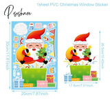 Christmas Window Sticker Merry Decorations For Home Xmas Navidad Natal Noel Gift Ornament New Year