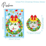 Christmas Window Sticker Merry Decorations For Home Xmas Navidad Natal Noel Gift Ornament New Year