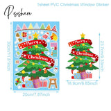 Christmas Window Sticker Merry Decorations For Home Xmas Navidad Natal Noel Gift Ornament New Year