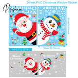 Christmas Window Sticker Merry Decorations For Home Xmas Navidad Natal Noel Gift Ornament New Year