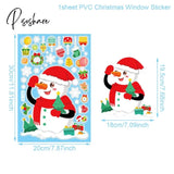 Christmas Window Sticker Merry Decorations For Home Xmas Navidad Natal Noel Gift Ornament New Year