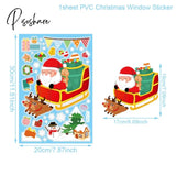 Christmas Window Sticker Merry Decorations For Home Xmas Navidad Natal Noel Gift Ornament New Year