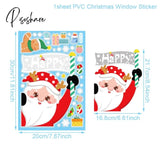 Christmas Window Sticker Merry Decorations For Home Xmas Navidad Natal Noel Gift Ornament New Year