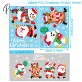 Christmas Window Sticker Merry Decorations For Home Xmas Navidad Natal Noel Gift Ornament New Year