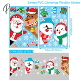 Christmas Window Sticker Merry Decorations For Home Xmas Navidad Natal Noel Gift Ornament New Year