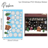 Christmas Window Sticker Merry Decorations For Home Xmas Navidad Natal Noel Gift Ornament New Year