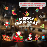 Christmas Window Sticker Merry Decorations For Home Xmas Navidad Natal Noel Gift Ornament New Year