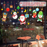 Christmas Window Sticker Merry Decorations For Home Xmas Navidad Natal Noel Gift Ornament New Year