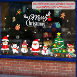 Christmas Window Sticker Merry Decorations For Home Xmas Navidad Natal Noel Gift Ornament New Year