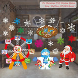 Christmas Window Sticker Merry Decorations For Home Xmas Navidad Natal Noel Gift Ornament New Year