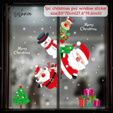 Christmas Window Sticker Merry Decorations For Home Xmas Navidad Natal Noel Gift Ornament New Year