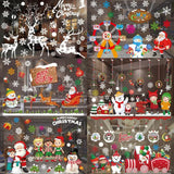 Christmas Window Stickers Decorations For Home Wall Sticker Kids Room Decals Navidad New Year 2023