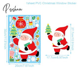 Christmas Window Stickers Decorations For Home Wall Sticker Kids Room Decals Navidad New Year 2023