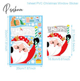 Christmas Window Stickers Decorations For Home Wall Sticker Kids Room Decals Navidad New Year 2023