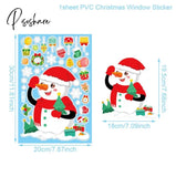 Christmas Window Stickers Decorations For Home Wall Sticker Kids Room Decals Navidad New Year 2023