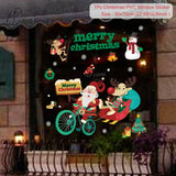 Christmas Window Stickers Decorations For Home Wall Sticker Kids Room Decals Navidad New Year 2023