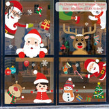 Christmas Window Stickers Decorations For Home Wall Sticker Kids Room Decals Navidad New Year 2023