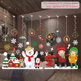 Christmas Window Stickers Decorations For Home Wall Sticker Kids Room Decals Navidad New Year 2023