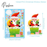 Christmas Window Stickers Decorations For Home Wall Sticker Kids Room Decals Navidad New Year 2023