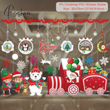 Christmas Window Stickers Decorations For Home Wall Sticker Kids Room Decals Navidad New Year 2023