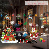 Christmas Window Stickers Decorations For Home Wall Sticker Kids Room Decals Navidad New Year 2023