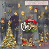 Christmas Window Stickers Decorations For Home Wall Sticker Kids Room Decals Navidad New Year 2023