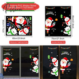 Christmas Window Stickers Decorations For Home Wall Sticker Kids Room Decals Navidad New Year 2023