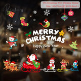 Christmas Window Stickers Decorations For Home Wall Sticker Kids Room Decals Navidad New Year 2023