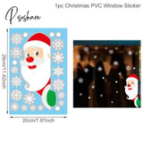 Christmas Window Stickers Decorations For Home Wall Sticker Kids Room Decals Navidad New Year 2023