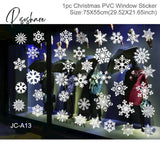 Christmas Window Stickers Decorations For Home Wall Sticker Kids Room Decals Navidad New Year 2023