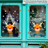 Christmas Window Stickers Decorations For Home Wall Sticker Kids Room Decals Navidad New Year 2023