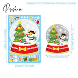 Christmas Window Stickers Decorations For Home Wall Sticker Kids Room Decals Navidad New Year 2023