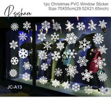 Christmas Window Stickers Merry Decorations For Home Wall Sticker Kids Room Decals New Year 12