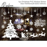 Christmas Window Stickers Merry Decorations For Home Wall Sticker Kids Room Decals New Year 13