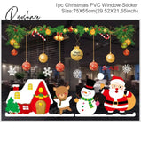 Christmas Window Stickers Merry Decorations For Home Wall Sticker Kids Room Decals New Year 15